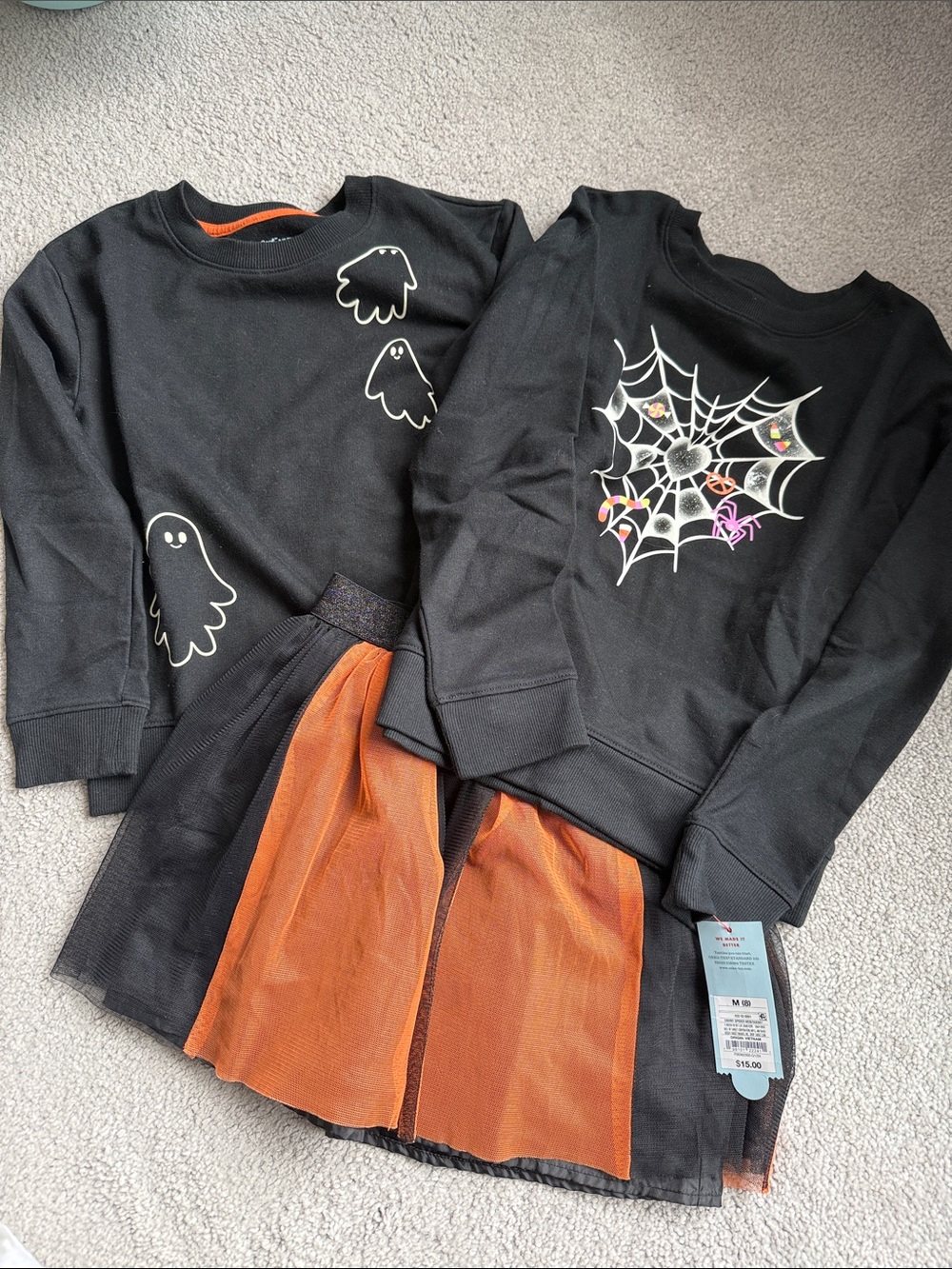 Halloween Sweatshirt and Skirt Set